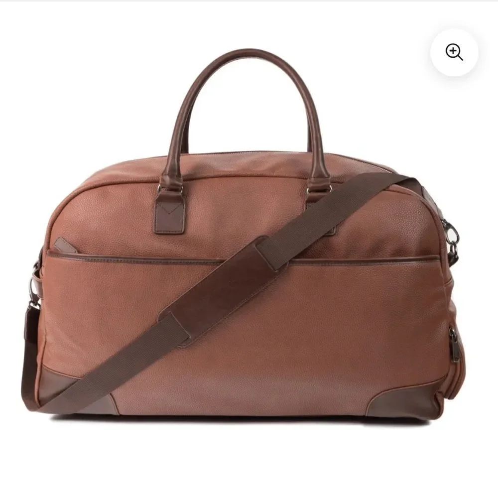NWT Brouk Large Vegan Leather Duffle Bag Brown Fathers Day Gift